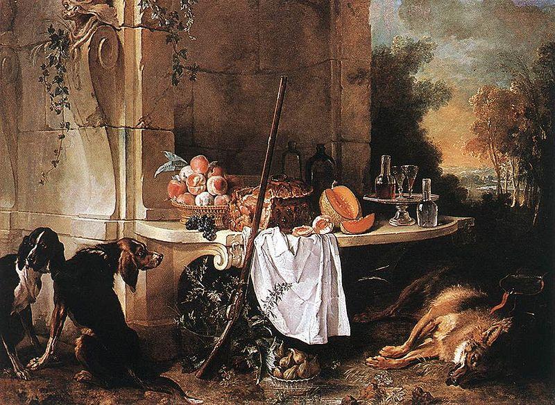 Jean Baptiste Oudry Dead Wolf France oil painting art